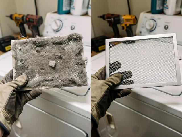 Professional lint trap cleaning by French Valley Dryer Vent Cleaning in French Valley