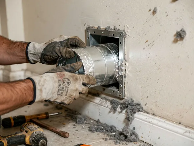 Professional dryer vent repair and installation by French Valley Dryer Vent Cleaning in French Valley